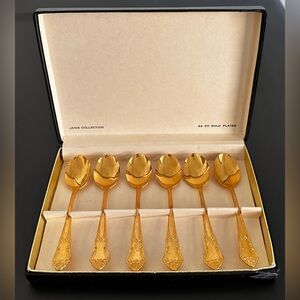 Vintage Janis 24k Gold Plated Spoons